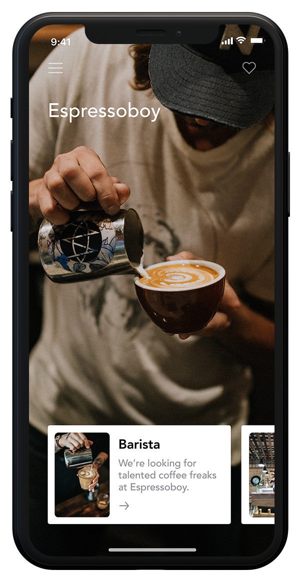 Cafe Jobs iPhone Mockup