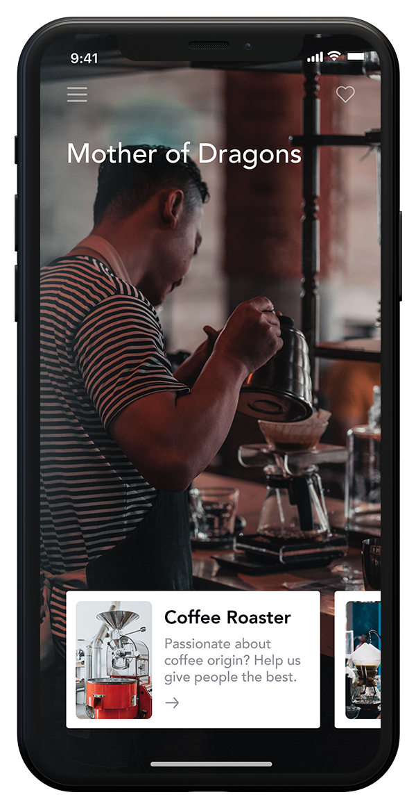 Cafe Jobs iPhone Mockup